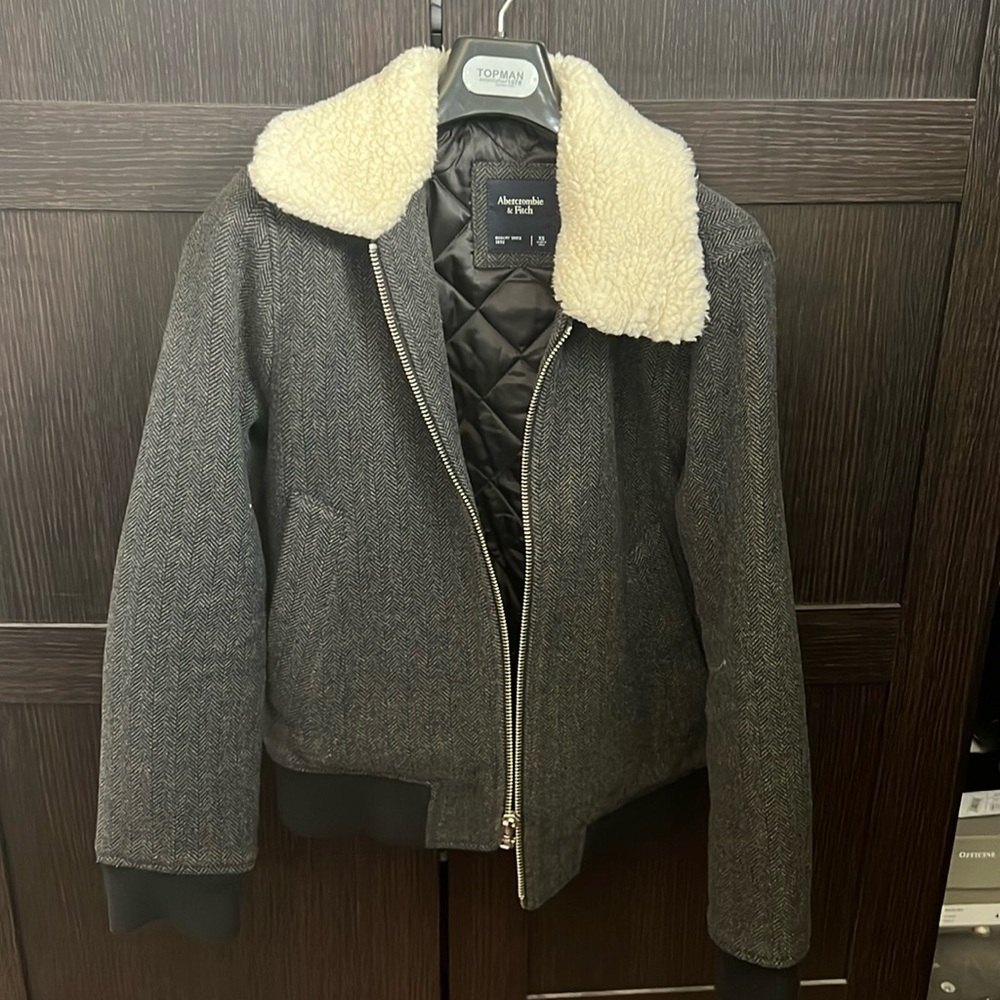Abercrombie and Fitch Sherpa Aviator Jacket